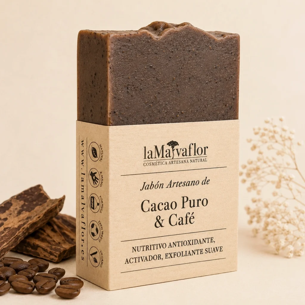 Jabón Artesanal de Cacao Puro & Café